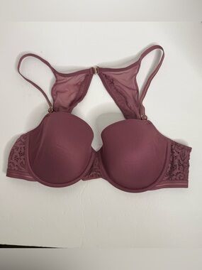 ThirdLove Mauve/Dusty Rose Lace-Accent Push-Up Bra Size 36B1/2